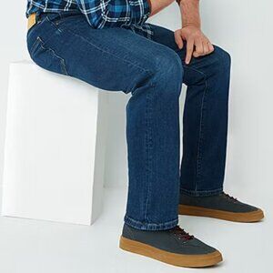 Mens Mutual Weave Stretch Bootcut Jean Indigo Dark 38 x 30
